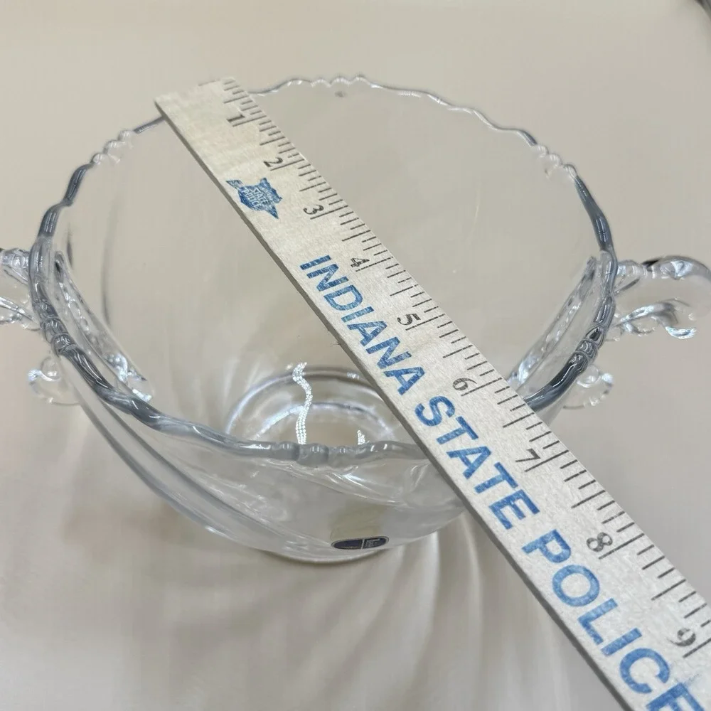 Heisey Waverly Pattern Ice Bucket Clear Vintage Crystal 1950s‎ Elegant Luxury